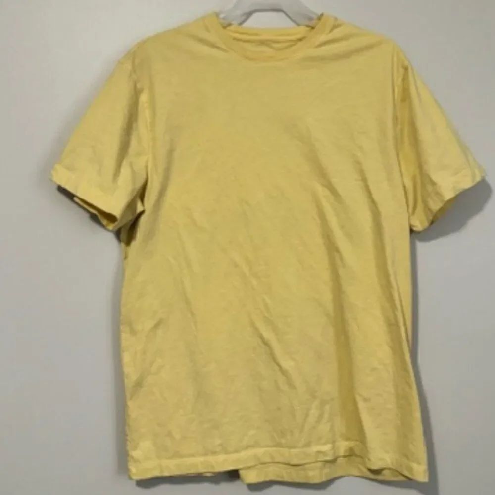 USED Men's Sonoma Shirt Sleeve Round Neck Shirt Color Yellow Size Large
